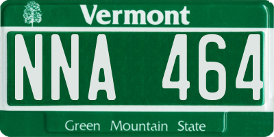 VT license plate NNA464