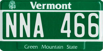 VT license plate NNA466