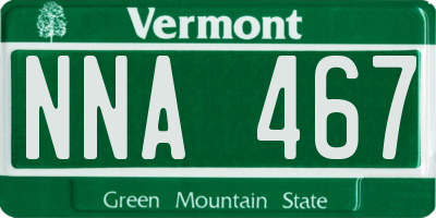 VT license plate NNA467