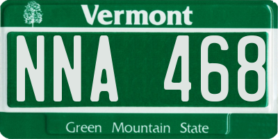 VT license plate NNA468