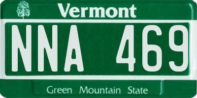VT license plate NNA469