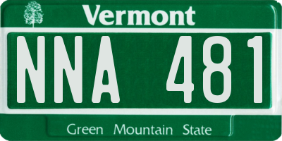 VT license plate NNA481