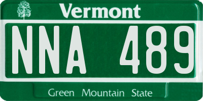 VT license plate NNA489