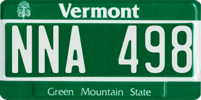 VT license plate NNA498