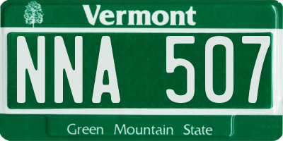 VT license plate NNA507