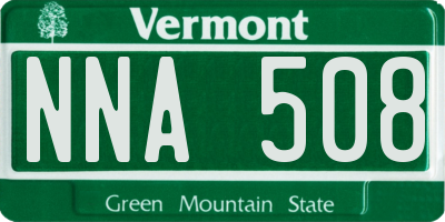 VT license plate NNA508