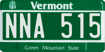 VT license plate NNA515