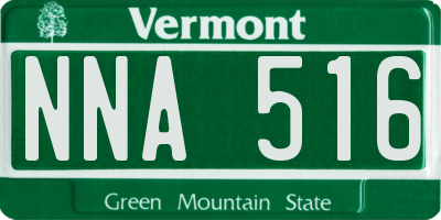 VT license plate NNA516