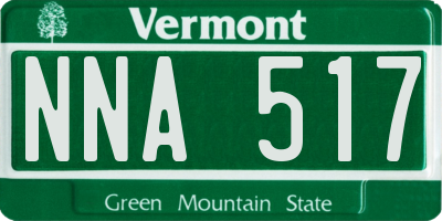 VT license plate NNA517