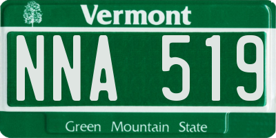 VT license plate NNA519