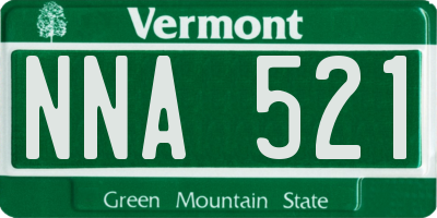VT license plate NNA521
