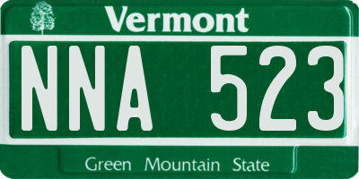 VT license plate NNA523