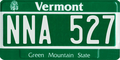 VT license plate NNA527