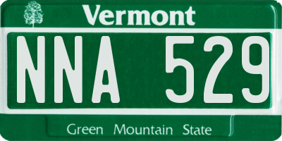 VT license plate NNA529