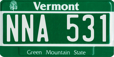 VT license plate NNA531