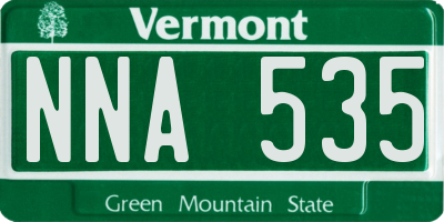 VT license plate NNA535