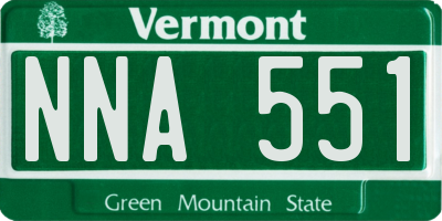 VT license plate NNA551
