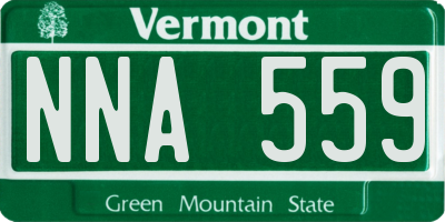 VT license plate NNA559