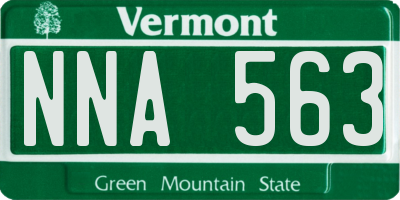 VT license plate NNA563