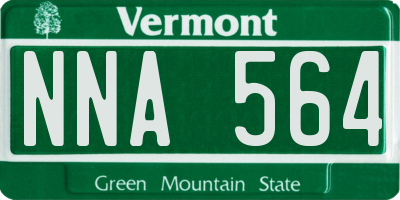 VT license plate NNA564