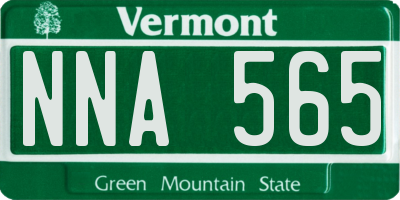 VT license plate NNA565