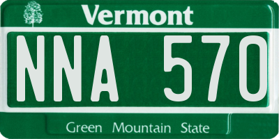 VT license plate NNA570