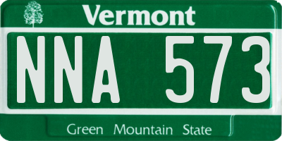 VT license plate NNA573