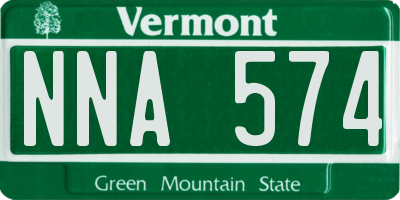 VT license plate NNA574