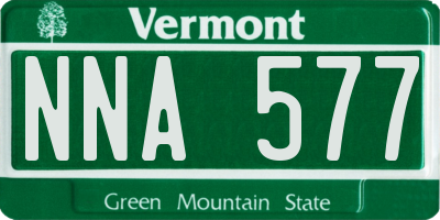 VT license plate NNA577