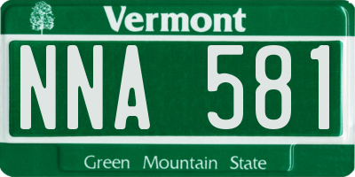 VT license plate NNA581