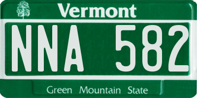 VT license plate NNA582