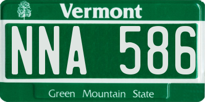 VT license plate NNA586