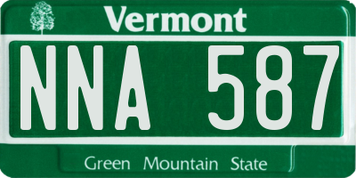 VT license plate NNA587