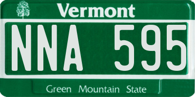 VT license plate NNA595