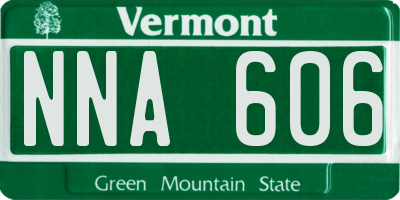 VT license plate NNA606