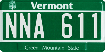 VT license plate NNA611