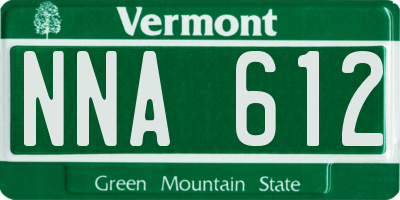 VT license plate NNA612