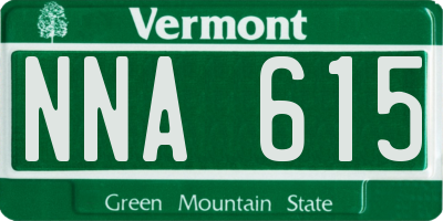 VT license plate NNA615