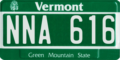 VT license plate NNA616