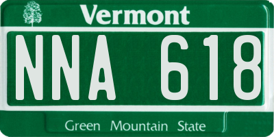 VT license plate NNA618