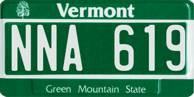 VT license plate NNA619