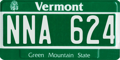 VT license plate NNA624