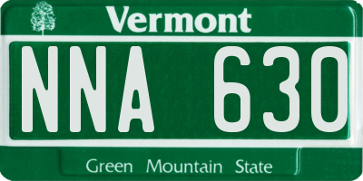 VT license plate NNA630