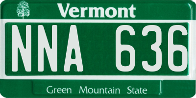 VT license plate NNA636