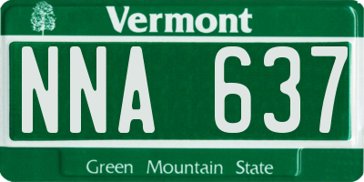 VT license plate NNA637