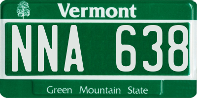 VT license plate NNA638