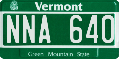 VT license plate NNA640