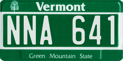 VT license plate NNA641