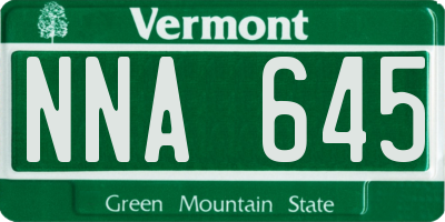 VT license plate NNA645