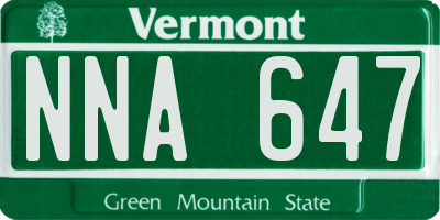 VT license plate NNA647